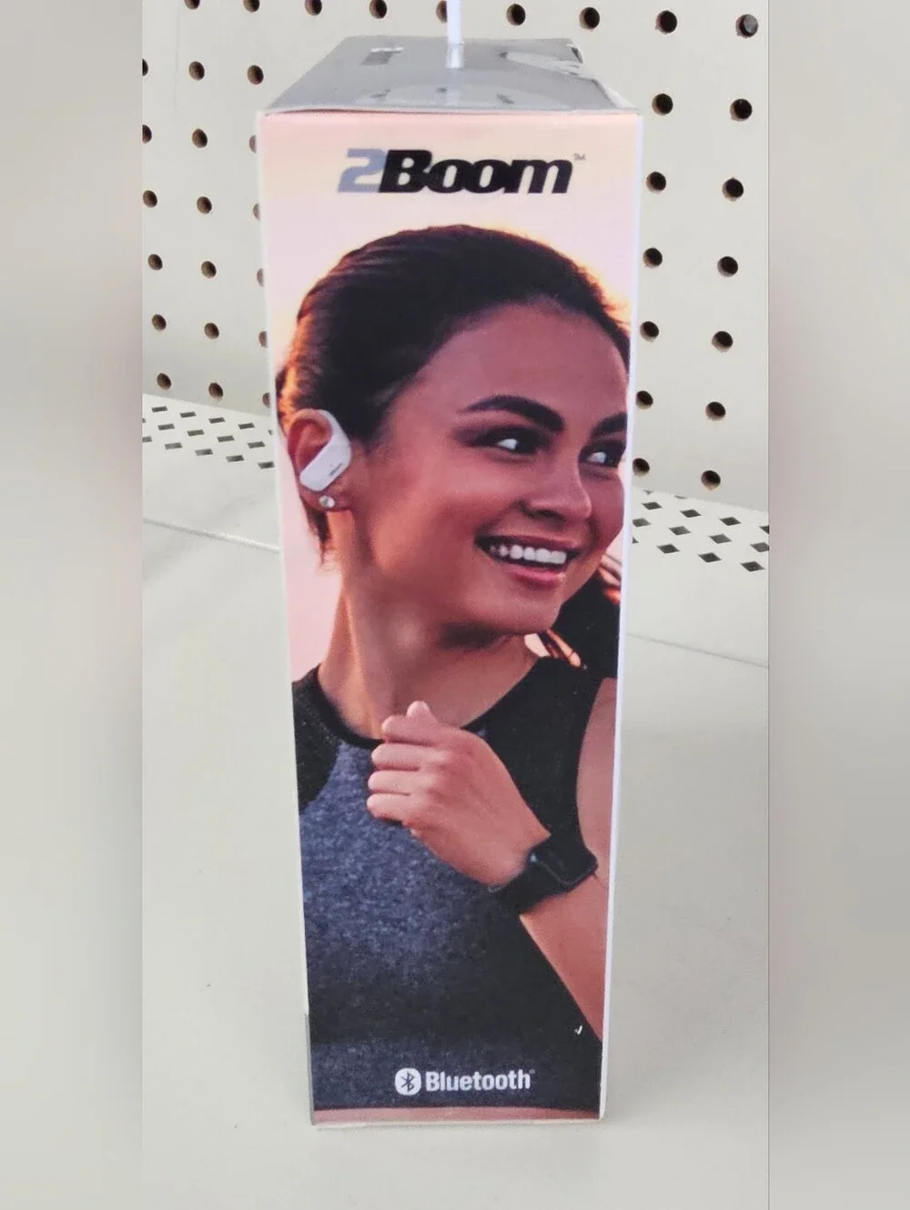 White Bluetooth Earhook Headphones - Wireless Sports Earbuds